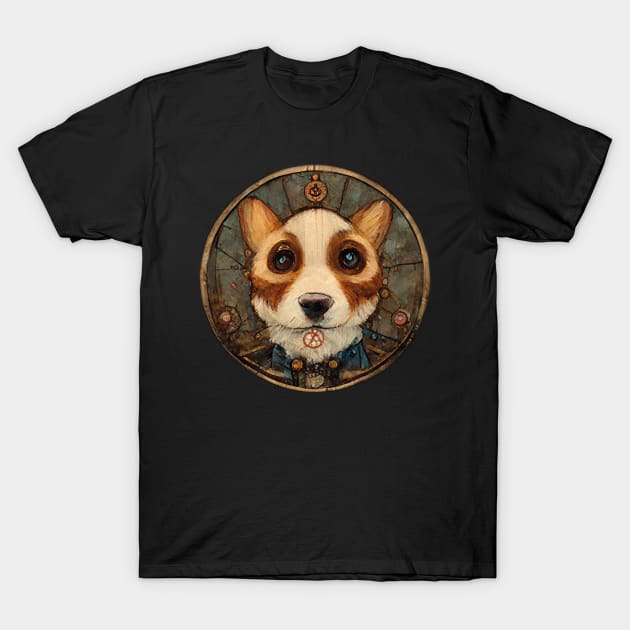 Corgi Surreal Steampunk Artwork, Dog Lover T-Shirt by maxdax